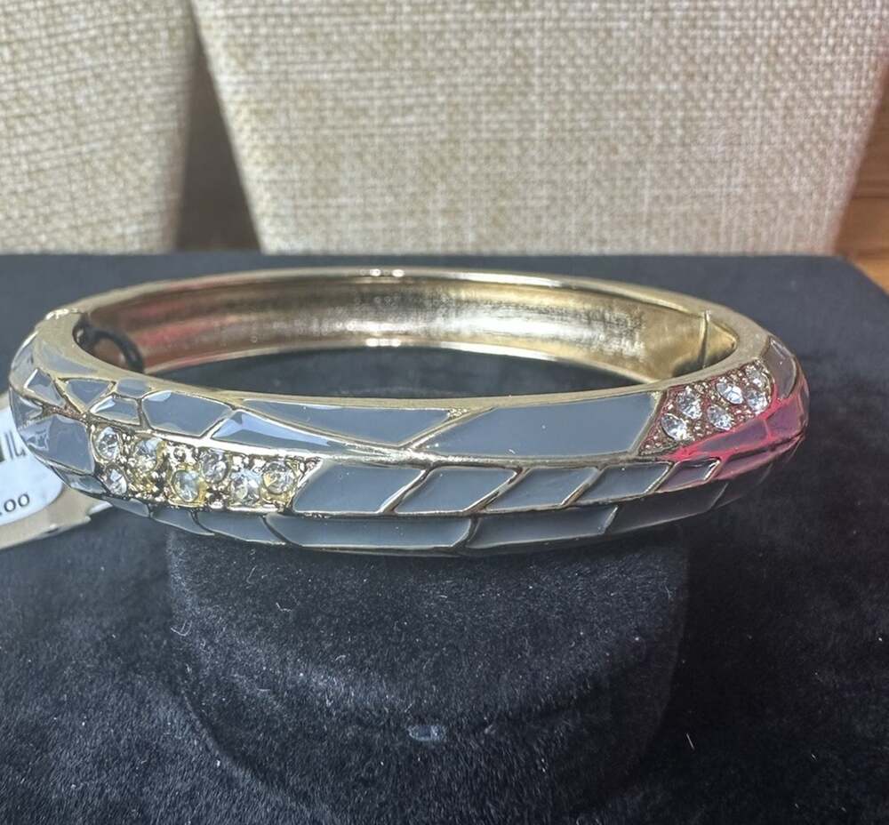 Sequin Nordstrom Multicolor Gold Tone Statement Enamel Bangle Bracelet # 393